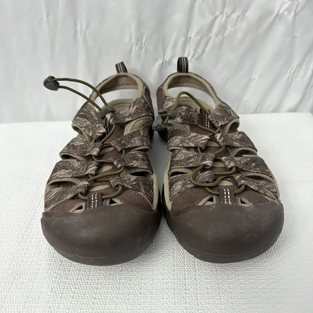 Keen Newport H2 Sport Sandals Men's Size 8.5 Brown Camouflage